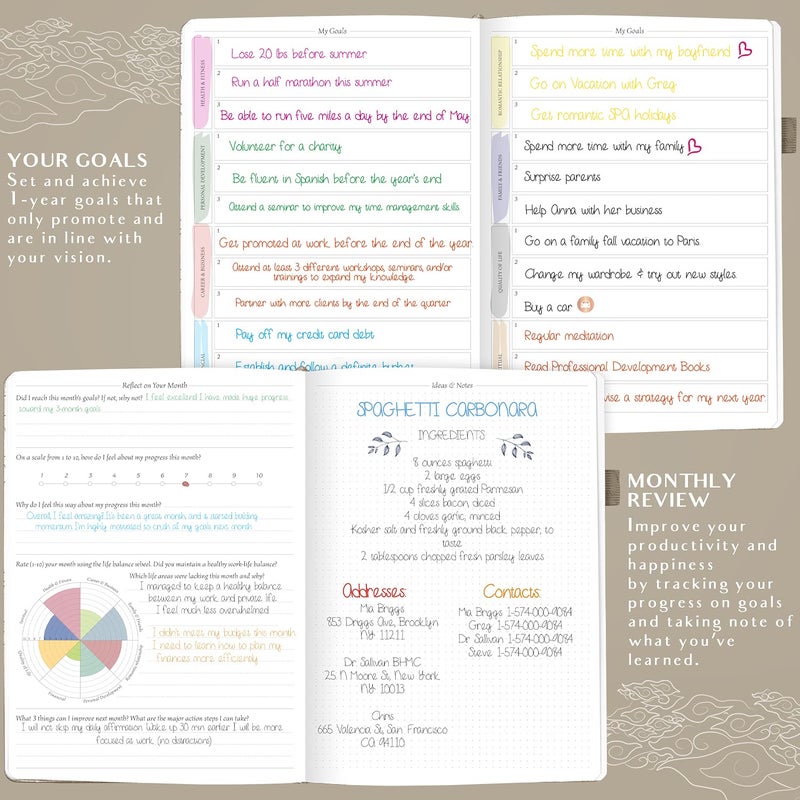 Legend Planner PRO Hourly Schedule - Weekly & Daily Organizer with Time Slots. Appointment Book Journal for Work & Personal, A4 (Seashell) - Image 5
